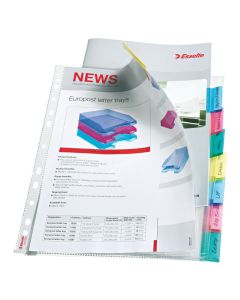 Esselte Tabbed Index Pockets A4 8 Tabs