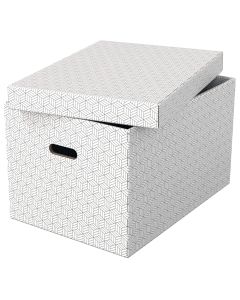 Esselte Storage Boxes Large White Pack 3