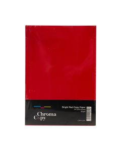 A4 Coloured Copier Paper 80gsm Bright Red Box 5 reams