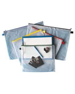 A4 Premium Zipped Wallets Assorted Colours Pack 5