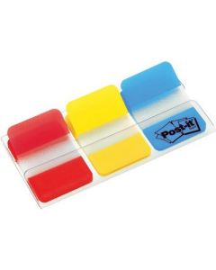 Strong Post-it Index Tabs 22mm Red/Yellow/Blue Pack of 66