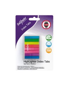 Snopake Re-positionable Index Tab Highlighters 45 x 8mm Pack of 160