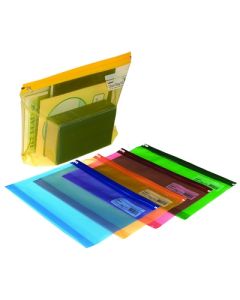 A4+ High Capacity Zippa Bags Assorted Colours Pack of 25