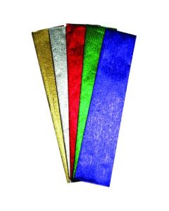 Crepe Paper Metallic Assorted Colours Pack of 5