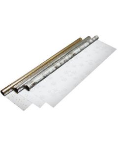 700mm x 2m Festive Transparent Film Assorted Pack of 3