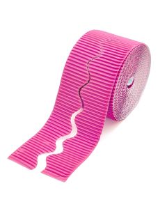 Corrugated Scalloped Border Roll Magenta