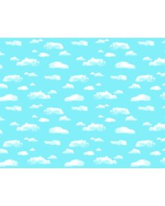 1218mm x 15m Fadeless Poster Paper Roll Blue/White Cloud Design