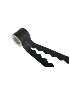Scalloped Paper Border Rolls Black