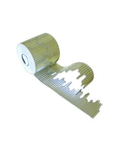 100mm x 7.5m Icicle Corrugated Border Roll Silver