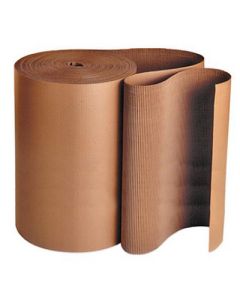 900 x 75m 90gsm Natural Corrugated Cardboard Recycled Roll Brown