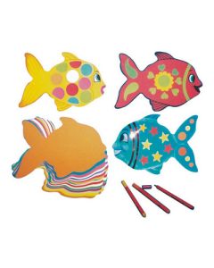 Paper Craft Jumbo Fish Assorted Pack of 100