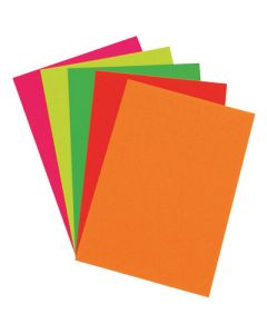 A4 Fluorescent Card Assorted Pack of 50