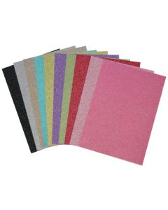 A4 Glitter Card Assorted Pack of 10