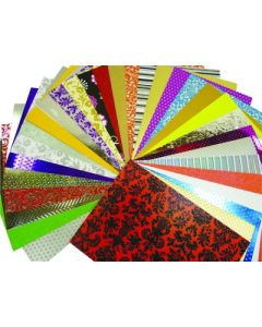 Bumper Metallic Textured Card A4 Assorted Pack 30