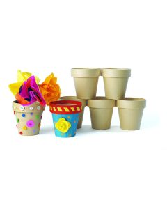 Decorate Your Own Papier-Mache Flowerpots Pack of 12