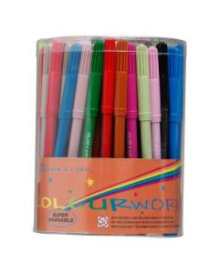 Coloured Fibre Pens Assorted Colours Pack of 100
