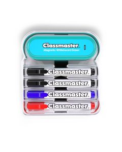 Classmaster Magnetic Whiteboard Organiser & 4 Pens