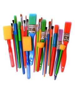 Assorted Paint Brushes And Dabbers Pack of 25