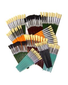 Hog Bristle Short Handle Assorted Brushes Pack of 100