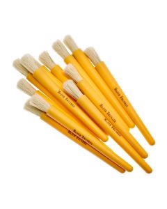 Stubby Paint Brushes Yellow Pack of 12