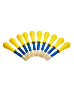 Jumbo Non-Roll Hog Paint Brushes Yellow/Blue Pack of 10