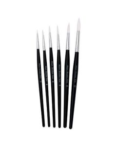 Synthetic Sable Paint Brushes No 10 Black Pack of 10