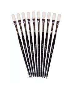 Synthetic Sable Flat Paint Brushes 1/4" Pack of 10