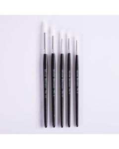 Synthetic Sable Paint Brushes Black Assorted Sizes Pack of 5