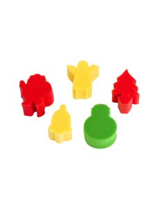 Christmas Sponges Pack of 5