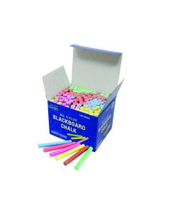 School Coloured Chalk Assorted Tub of 100