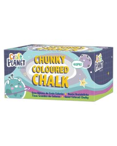 Chunki Coloured Chalk Assorted Pack of 40