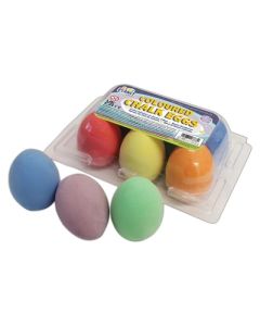 Egg Shape Fun Coloured Chalk Assorted Pack of 6