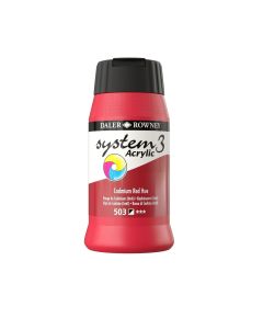 Daler Rowney System 3 Acrylic Paint Cadmium Red 500ml