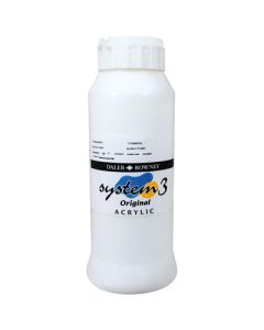 Daler Rowney System 3 Acrylic Paint Titanium White 1ltr