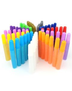 Texet Glitter Glue Tubes Assorted Colours 10ml Pack of 72