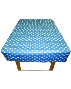 1 x 1.38m PVC Table Covering Blue Spot
