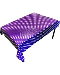 1 x 1.38m PVC Table Covering Purple Spot