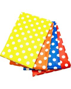 1.4 x 1.7m Colourful Spot Patterned Table Covers Pack of 4
