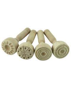 Wooden Dough Stampers Pack of 4