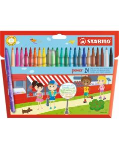STABILO Power Colouring Pens Pack of 24