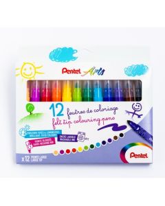 Pentel Broad Tip Colouring Pens Pack of 12