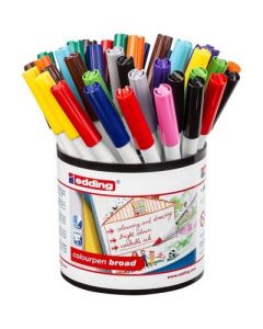 edding Colouring Pens Broad Tip Assorted Tub of 42