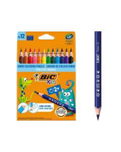BIC Kids Jumbo Triangular Colouring Pencils Pack of 12