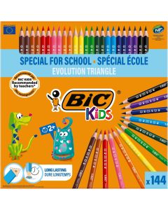 BIC Kids Jumbo Triangular Colouring Pencils Pack of 144