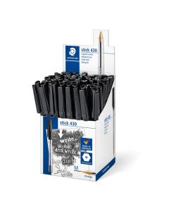 Staedtler Stick Ballpoint Pens Black Pack of 50