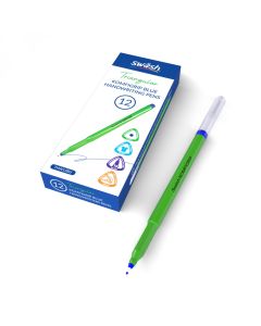 Swash KOMFIGRIP Handwriting Pens Blue Pack of 12