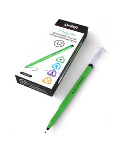 Swash KOMFIGRIP Handwriting Pens Black Pack of 12