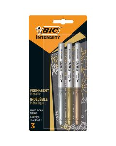 BIC Intensity Metallic Permanent Markers Pack of 3