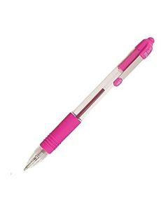 Zebra Z-Grip Retractable Ballpoint Pens Pink Pack of 12