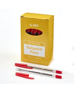 KCS Ballpoint Pens Red Box of 500